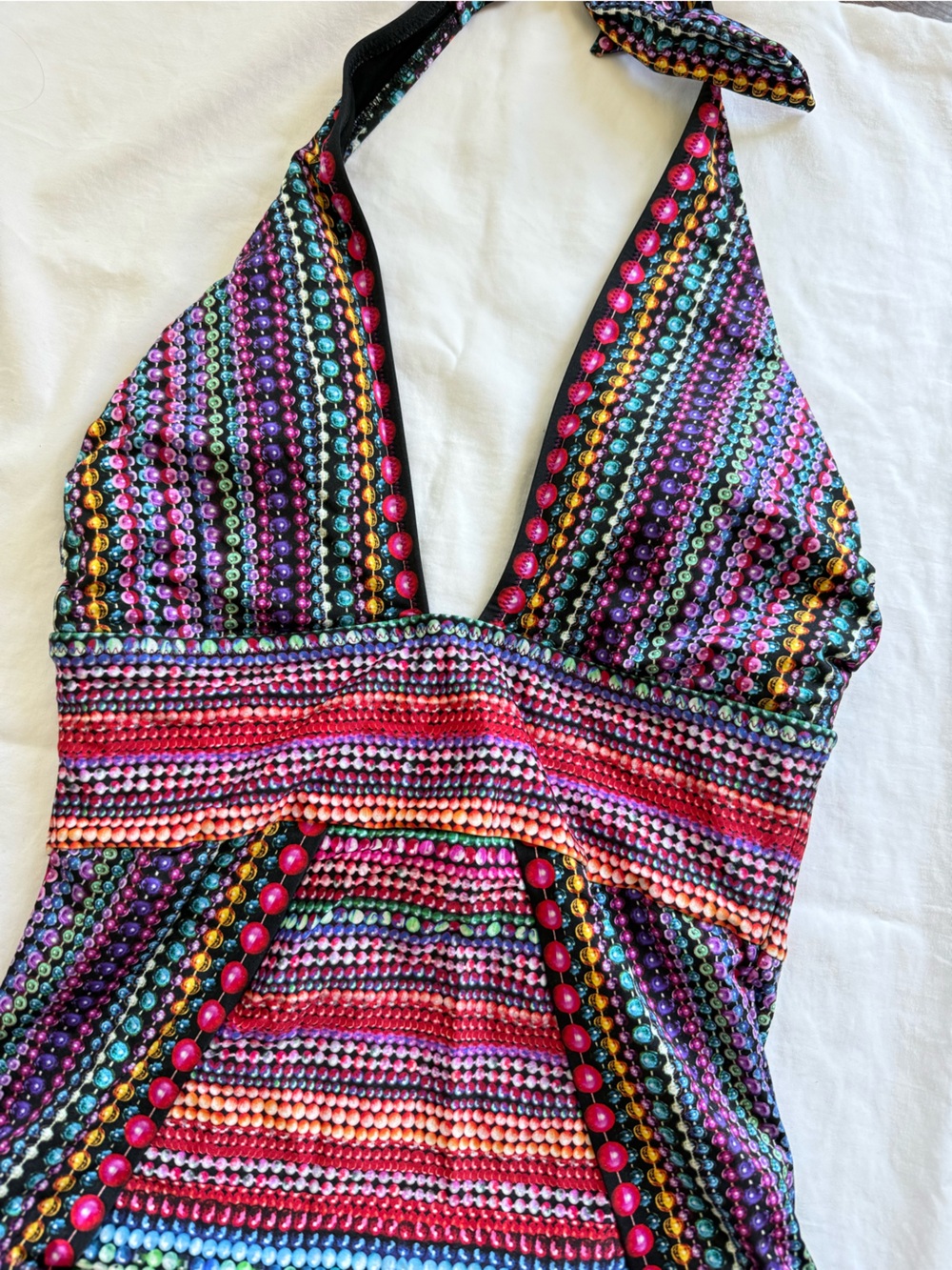 Gottex size 10 Multicolor Halter One-Piece Swimsuit - Picture 2 of 4